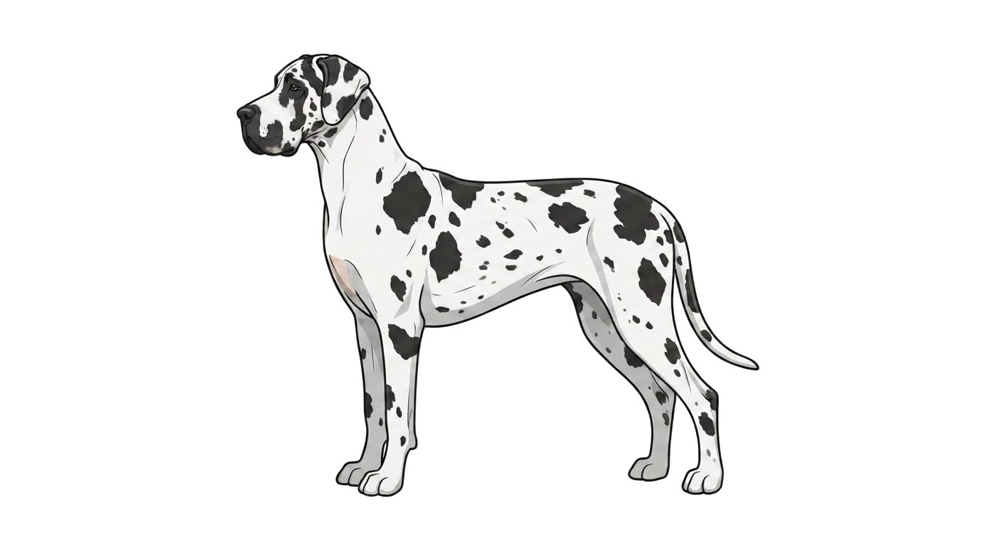 Illustration of a Harlequin coat