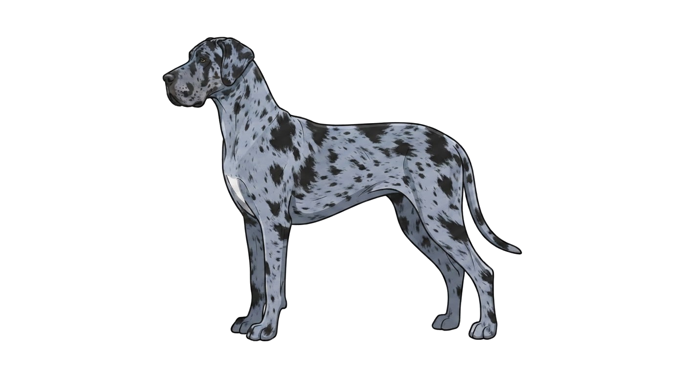 Illustration of a Merle coat