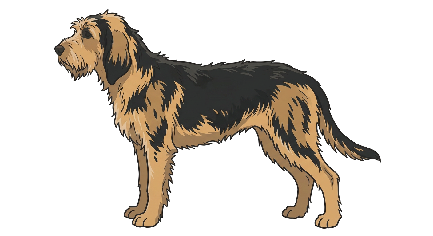 Illustration of a Fawn with Black Overlay coat