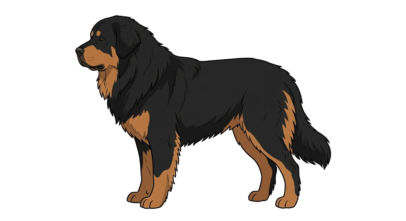Illustration of a Black & Tan coat