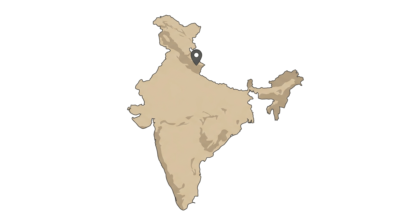 Illustrated map showing the origin of the Himalayan Sheepdog