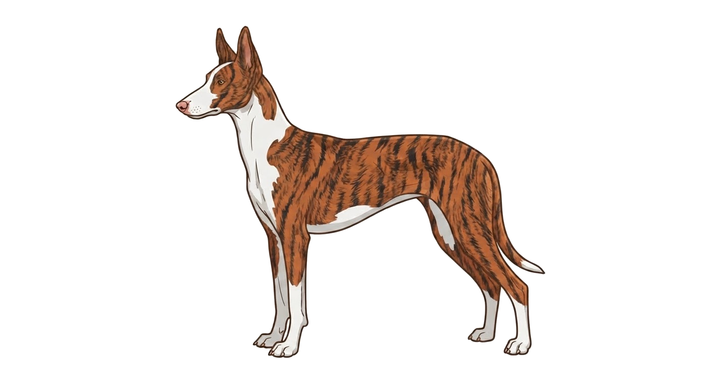 Illustration of a Red brindle coat