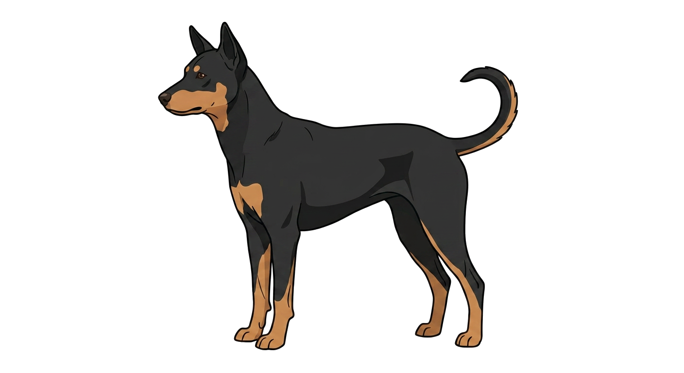 Illustration of a Black and Tan coat