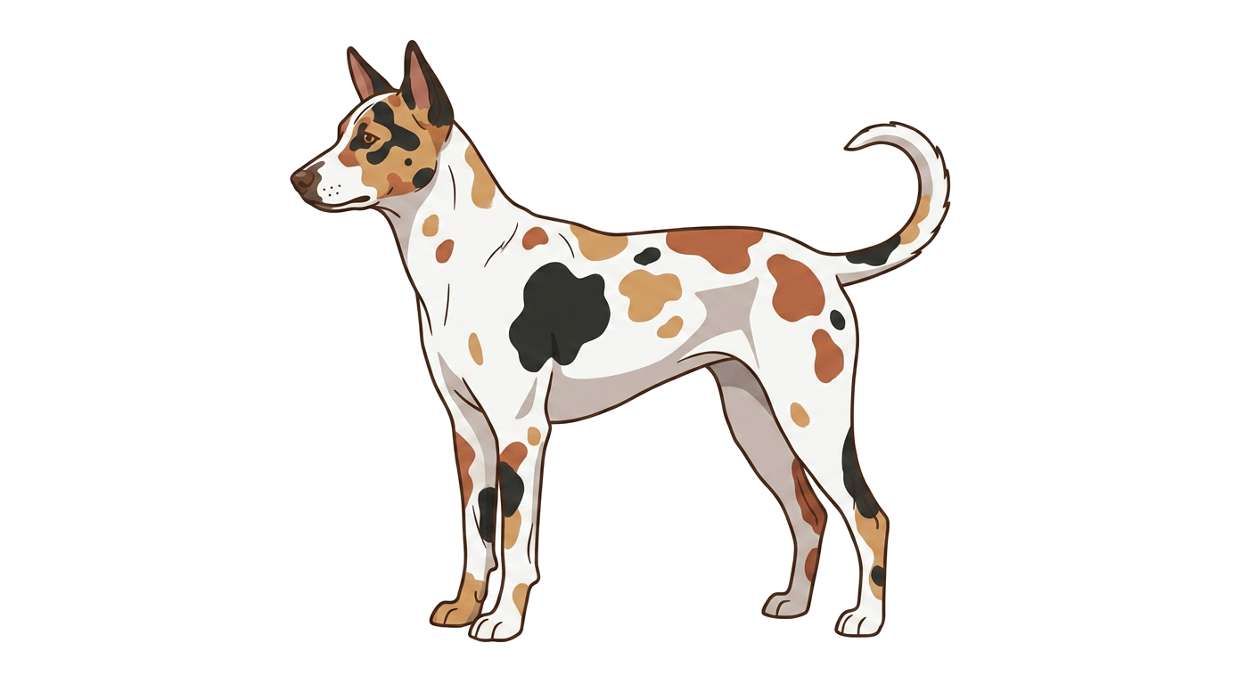 Illustration of a Piebald coat