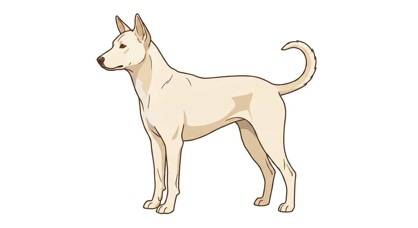 Illustration of a Solid White / Cream coat