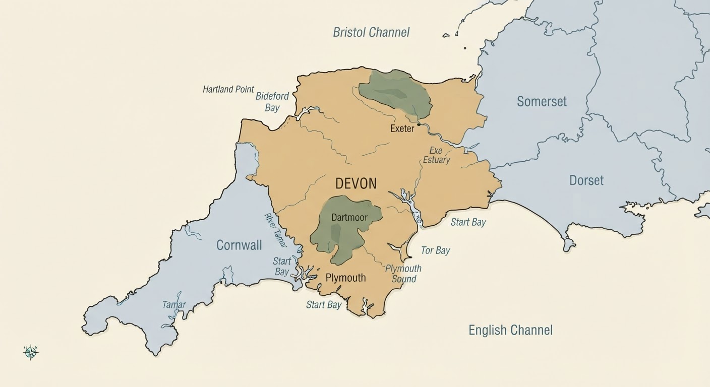 Illustrated map showing the origin of the Jack Russell Terrier