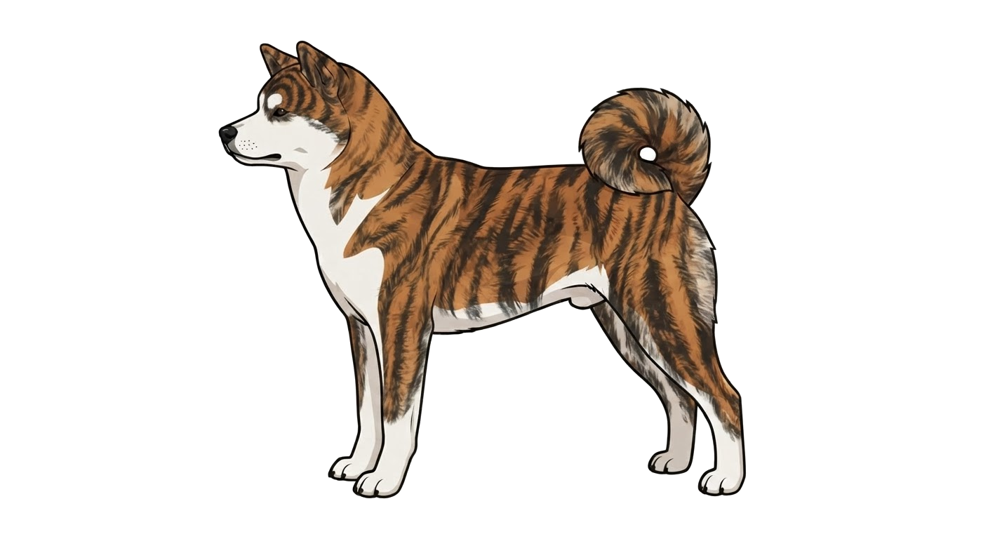 Illustration of a Brindle coat