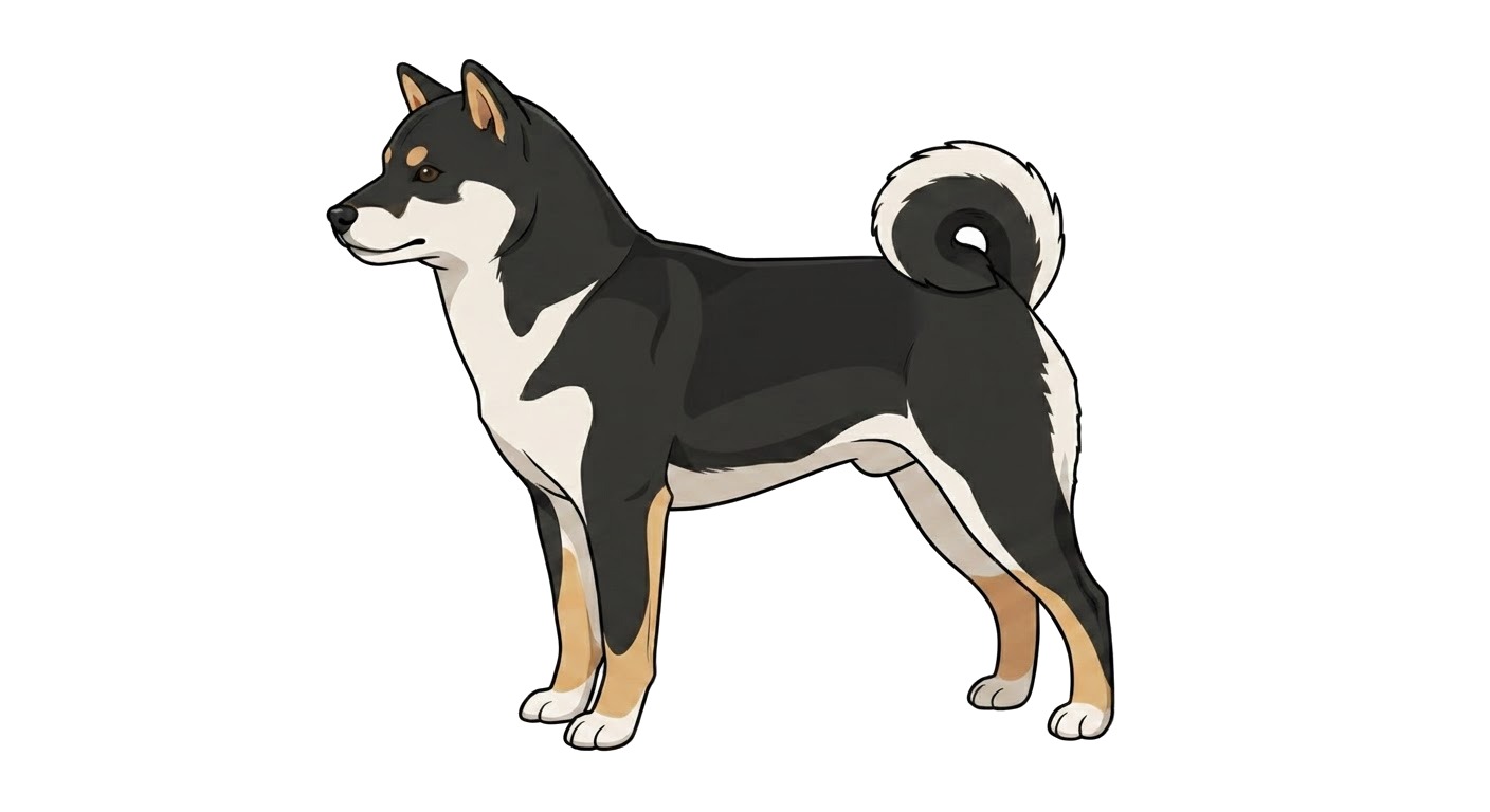 Illustration of a Black and tan coat