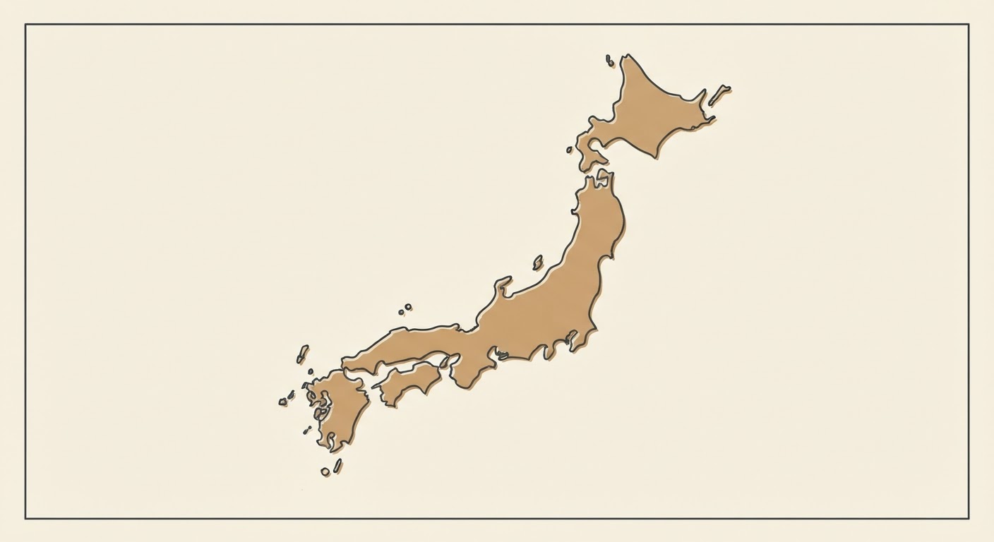 Illustrated map showing the origin of the Japanese Spitz