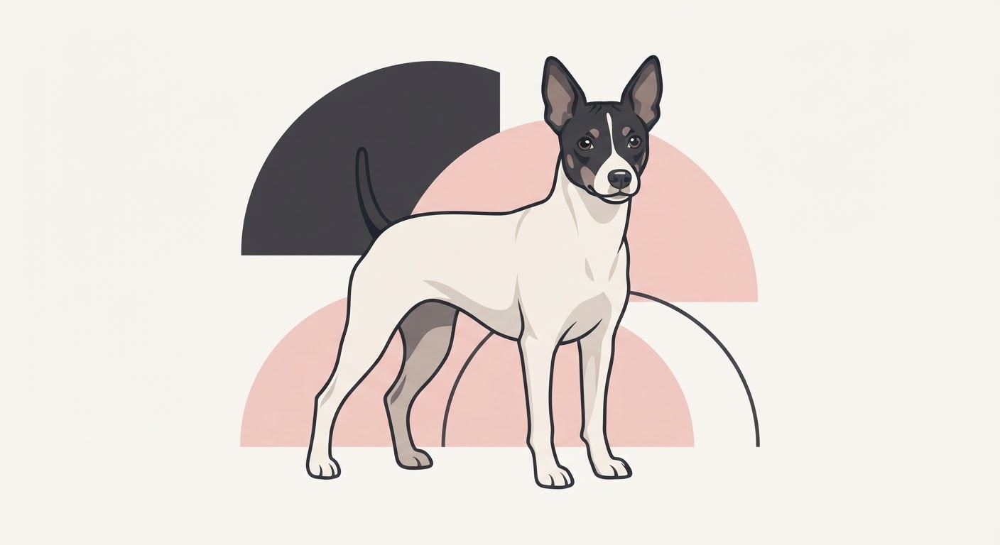 Flat vector illustration of a Japanese Terrier
