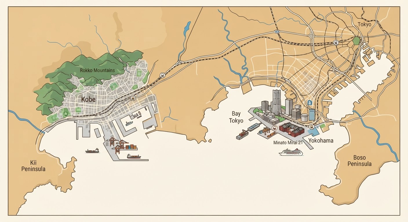 Illustrated map showing the origin of the Japanese Terrier