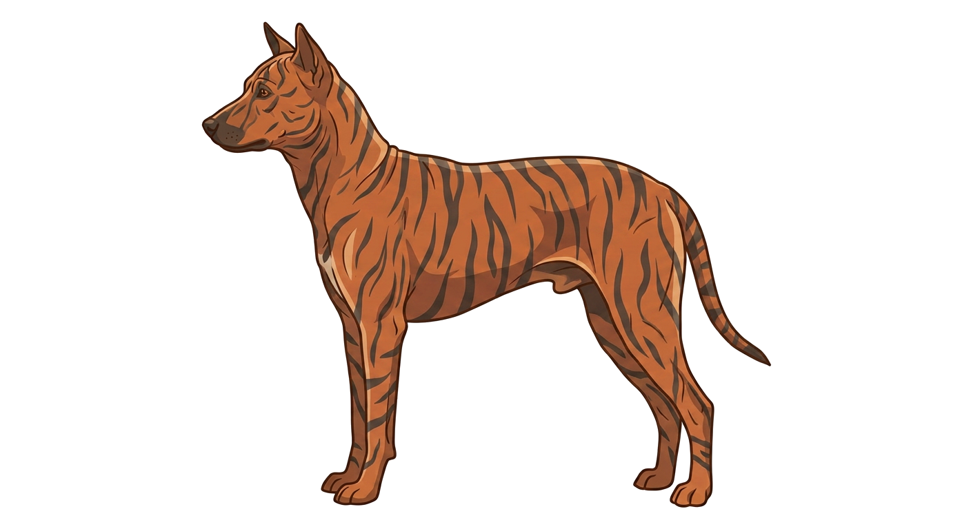 Illustration of a Brindle coat