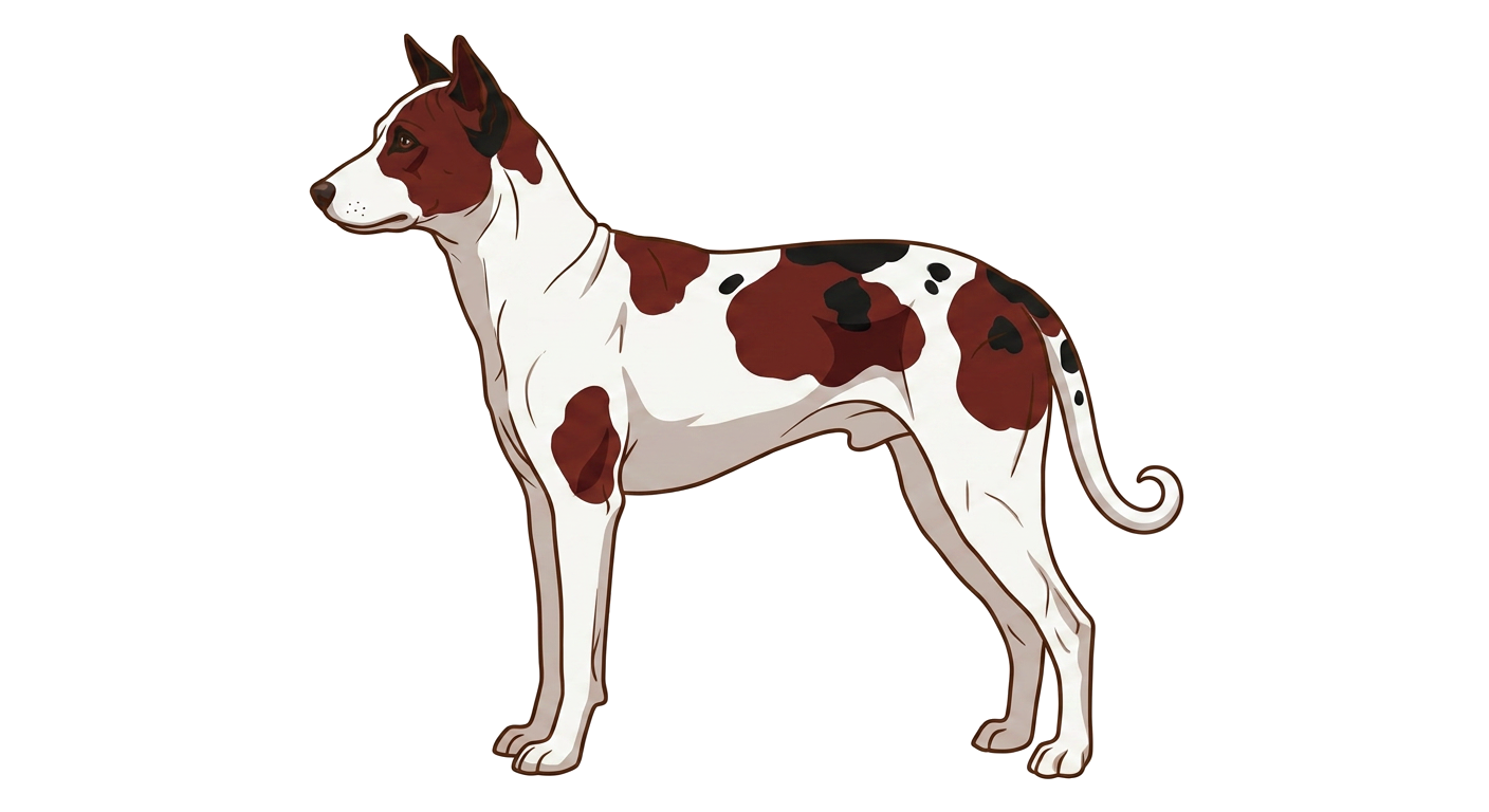 Illustration of a Pied / Bicolour coat