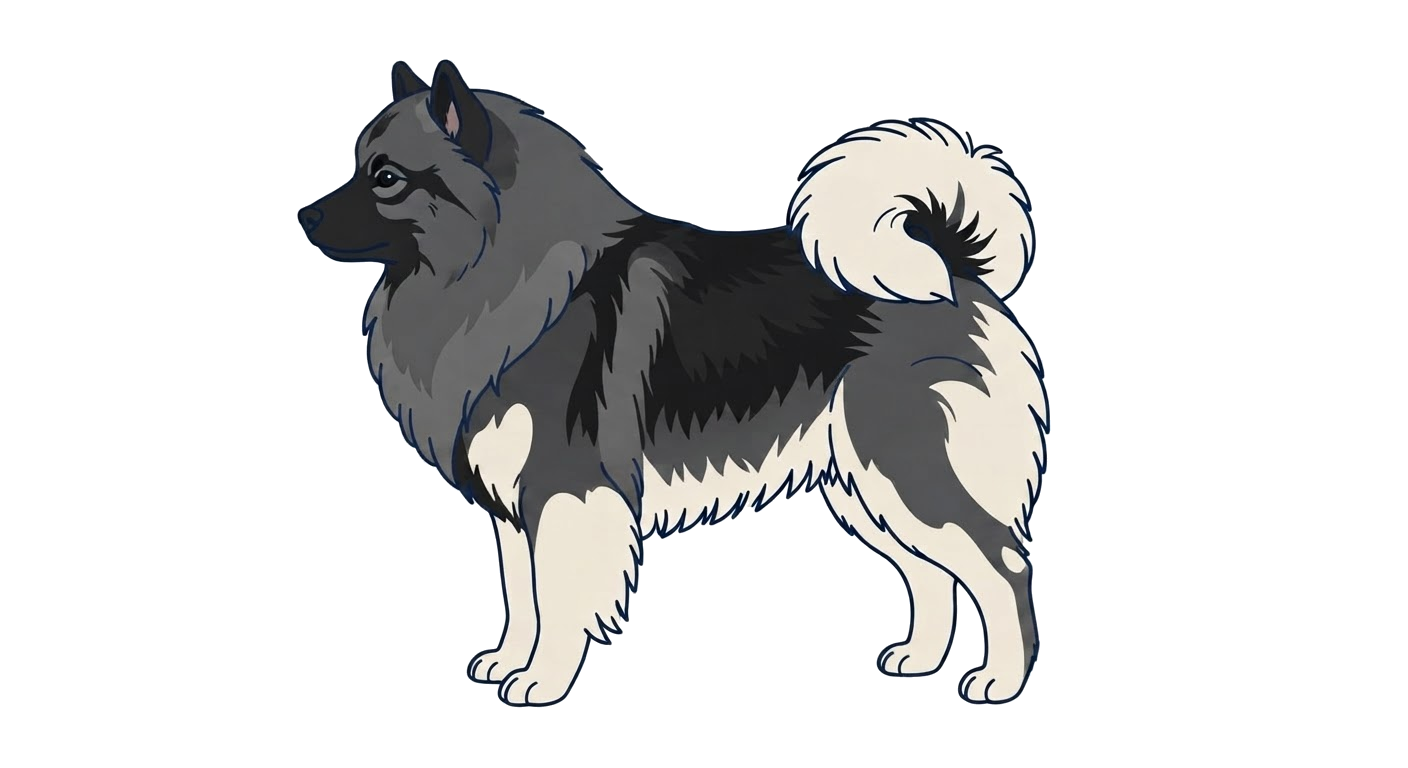 Illustration of a Grey and black coat