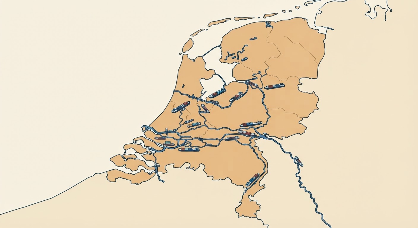 Illustrated map showing the origin of the Keeshond