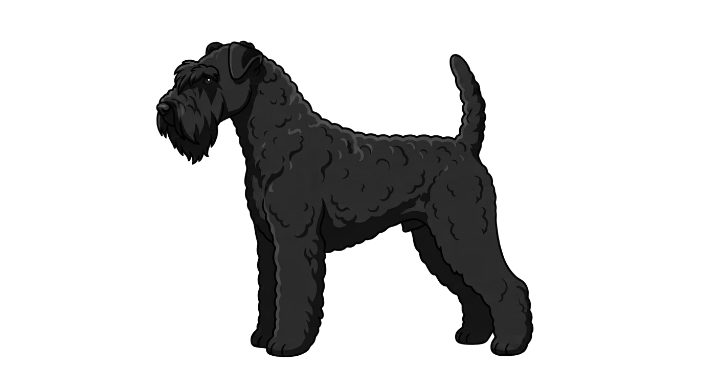 Illustration of a Black (puppy coat) coat