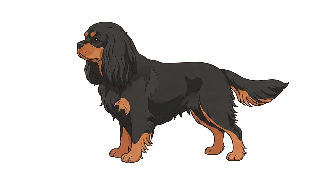Illustration of a Black and tan coat
