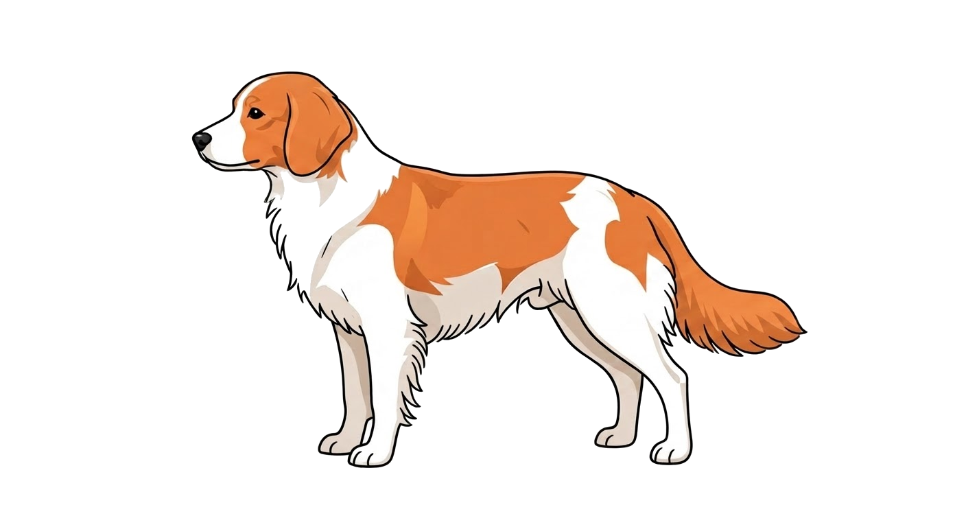 Illustration of a Orange and white coat