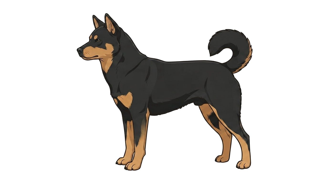 Illustration of a Black and tan coat