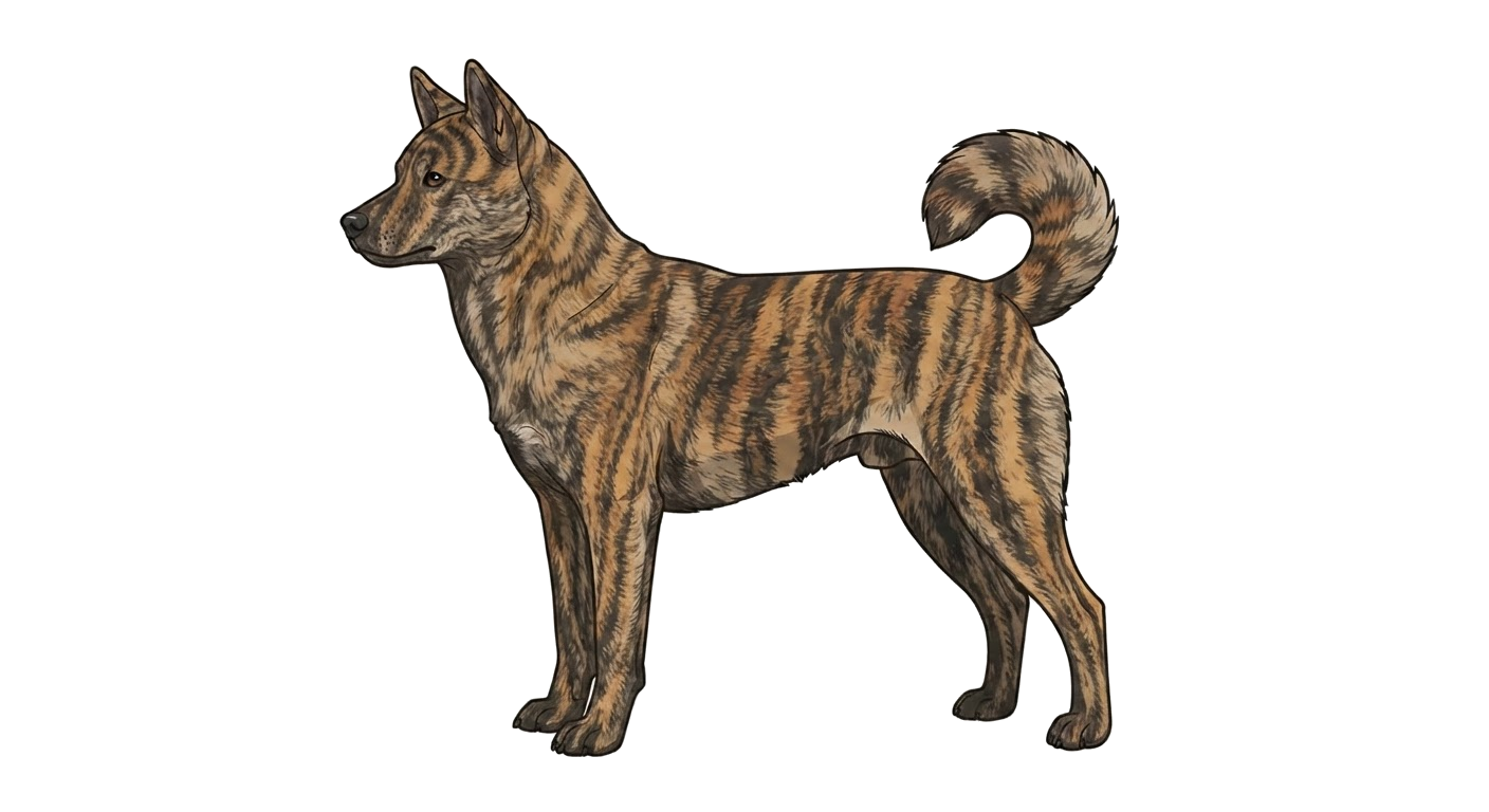 Illustration of a Brindle (tiger) coat
