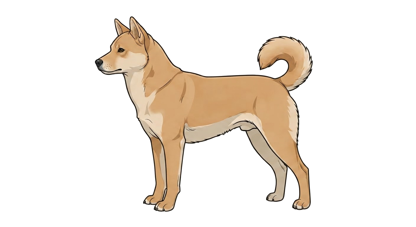 Illustration of a Fawn (yellow) coat