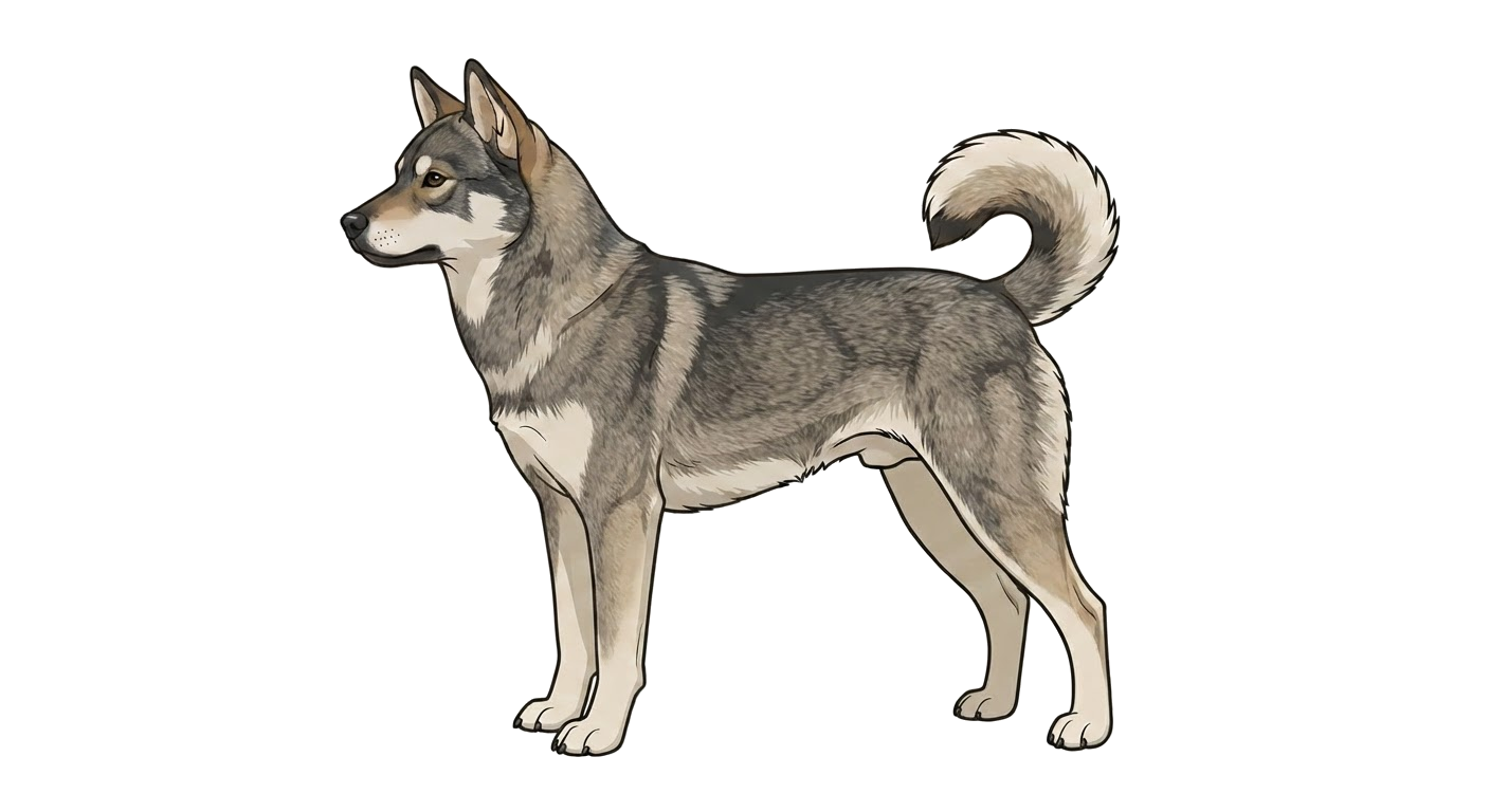 Illustration of a Wolf grey coat