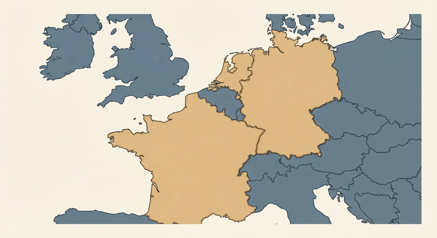 Illustrated map showing the origin of the Korthals Griffon