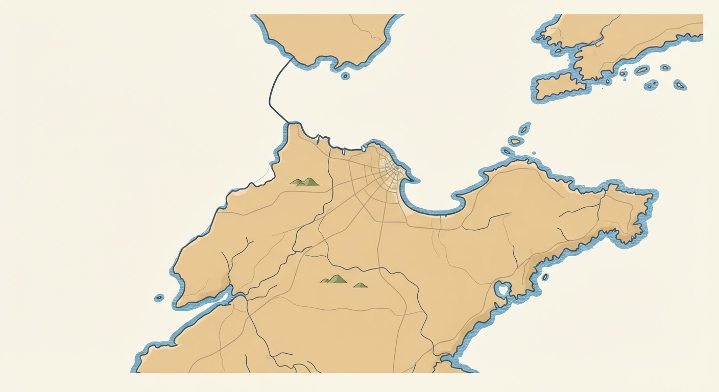 Illustrated map showing the origin of the Laizhou Hong