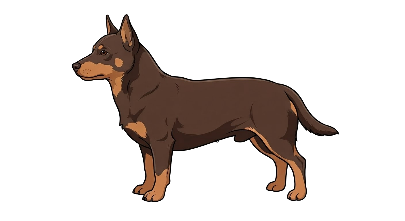 Illustration of a Liver and tan coat