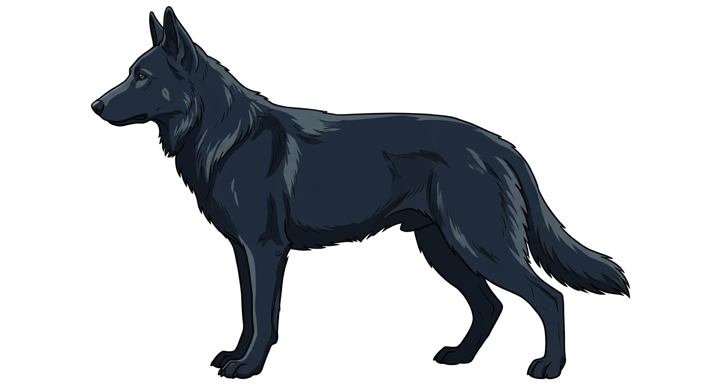 Illustration of a Blue Black coat