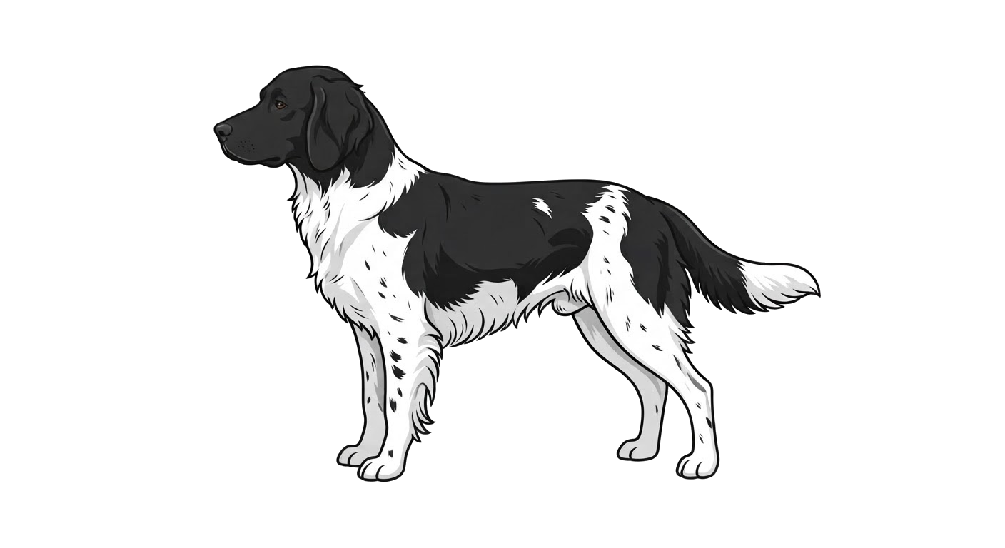 Illustration of a Black and white coat
