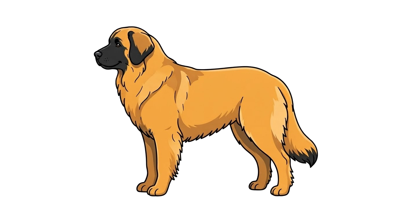 Illustration of a Lion yellow coat
