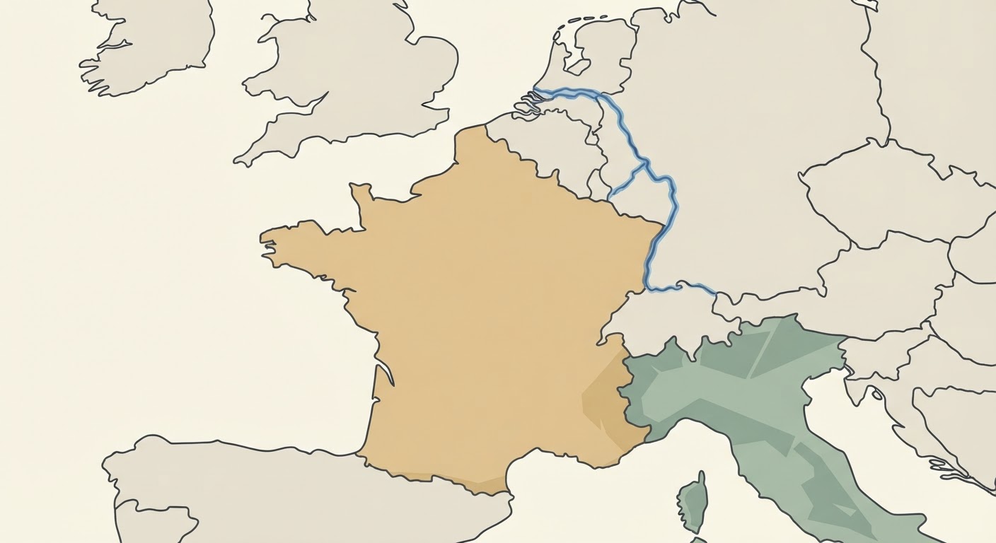 Illustrated map showing the origin of the Lowchen