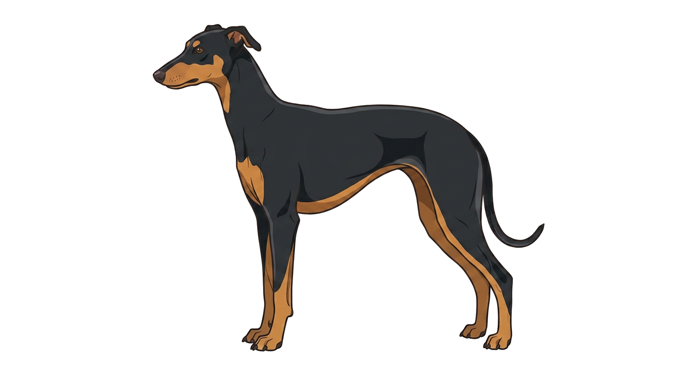 Illustration of a Black and Tan coat