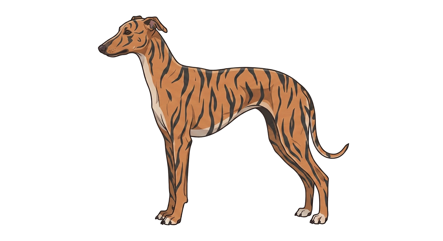 Illustration of a Brindle coat