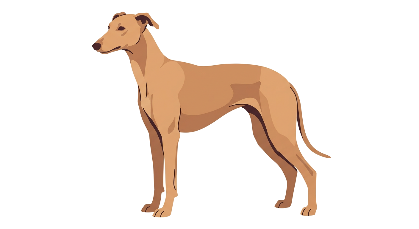Flat vector illustration of a Mahratta Hound