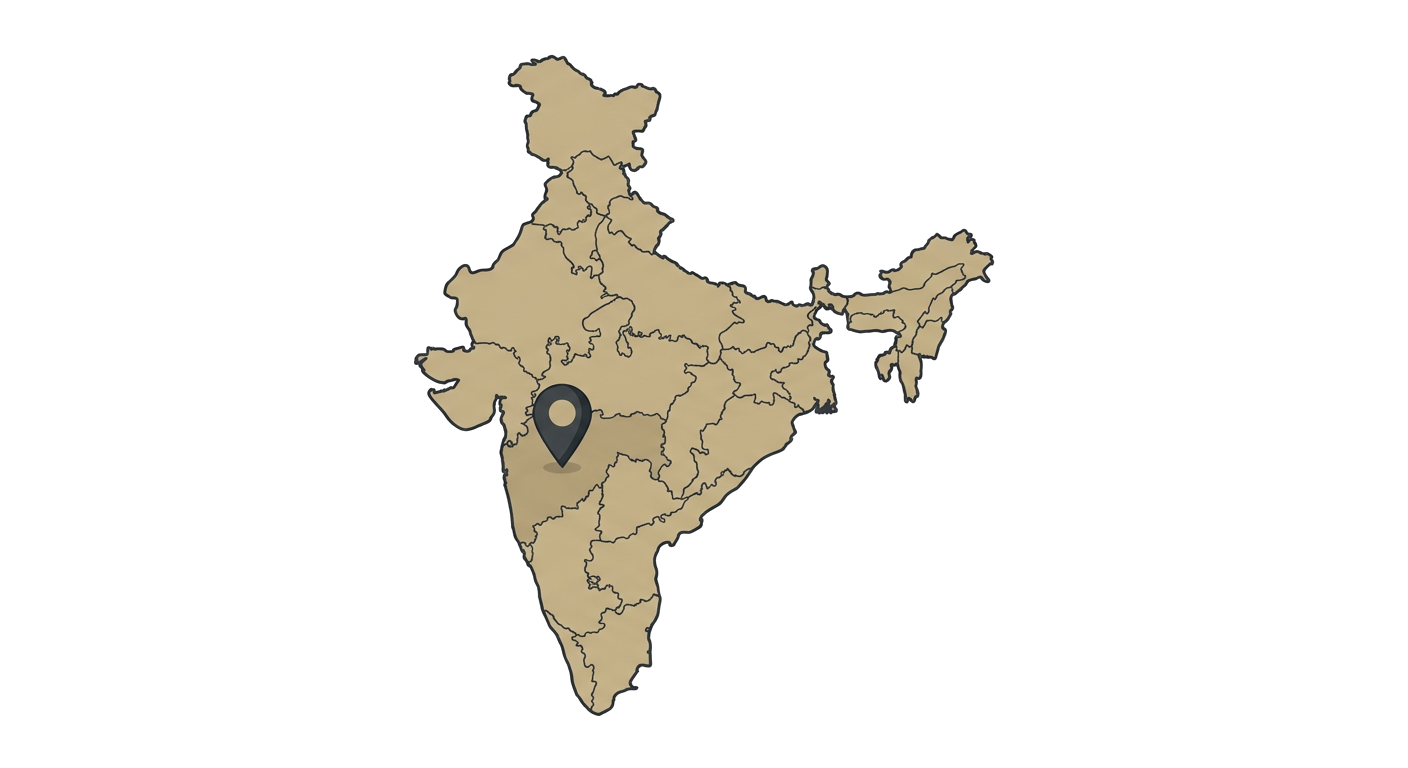 Illustrated map showing the origin of the Mahratta Hound
