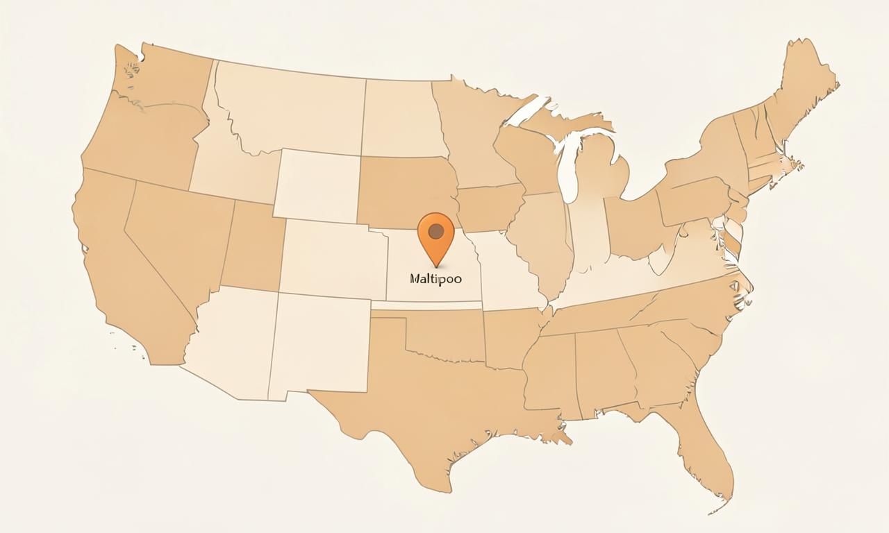Illustrated map showing the origin of the Maltipoo
