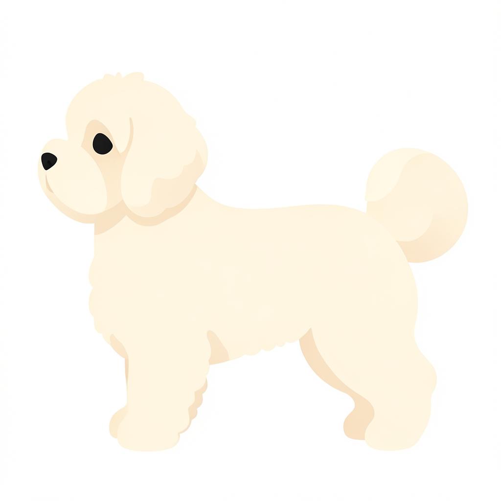 Side profile illustration of a Maltipoo showing the points of the breed standard