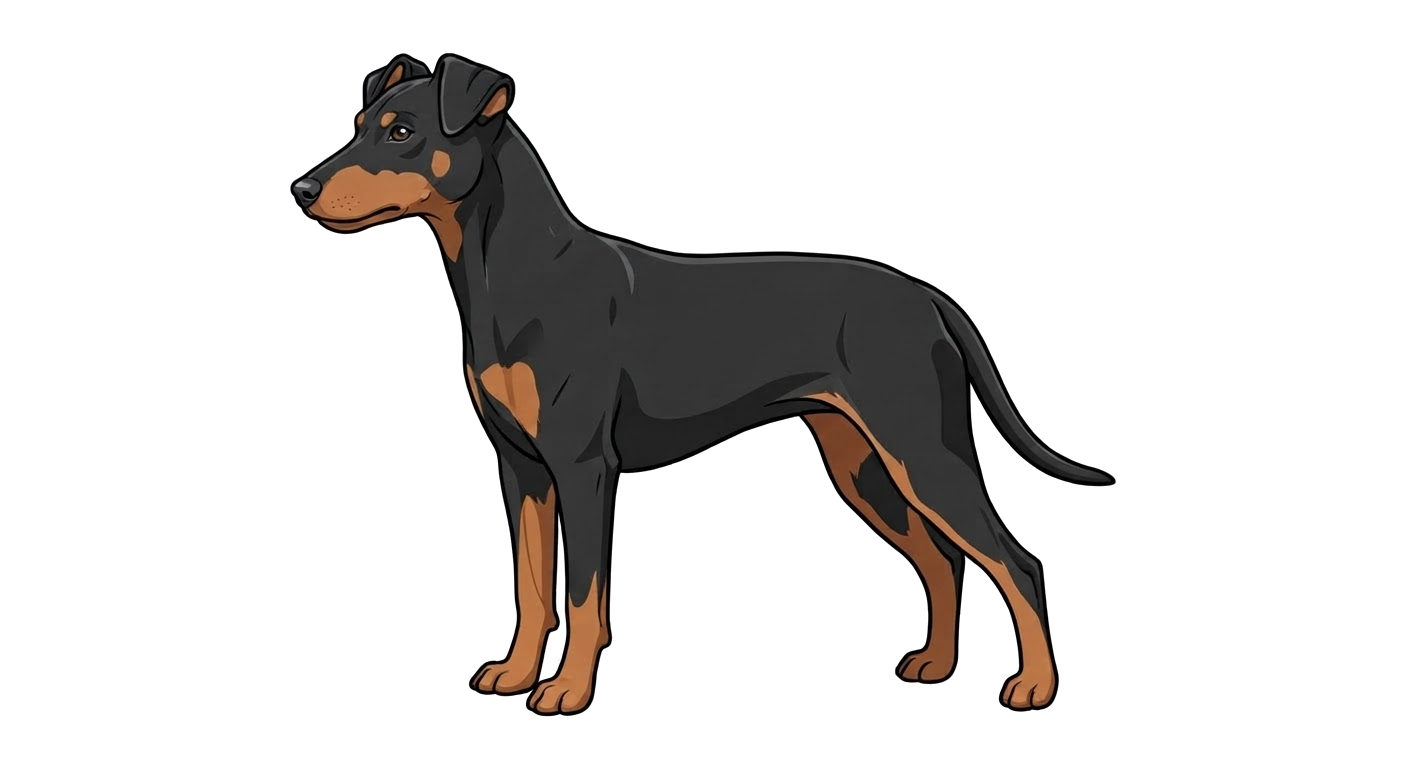 Illustration of a Black and tan coat
