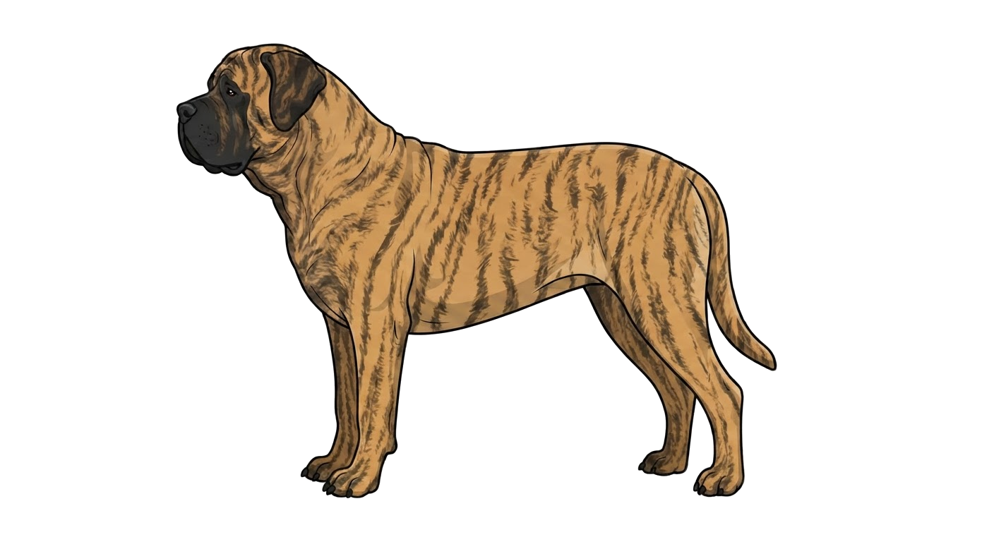 Illustration of a Brindle coat