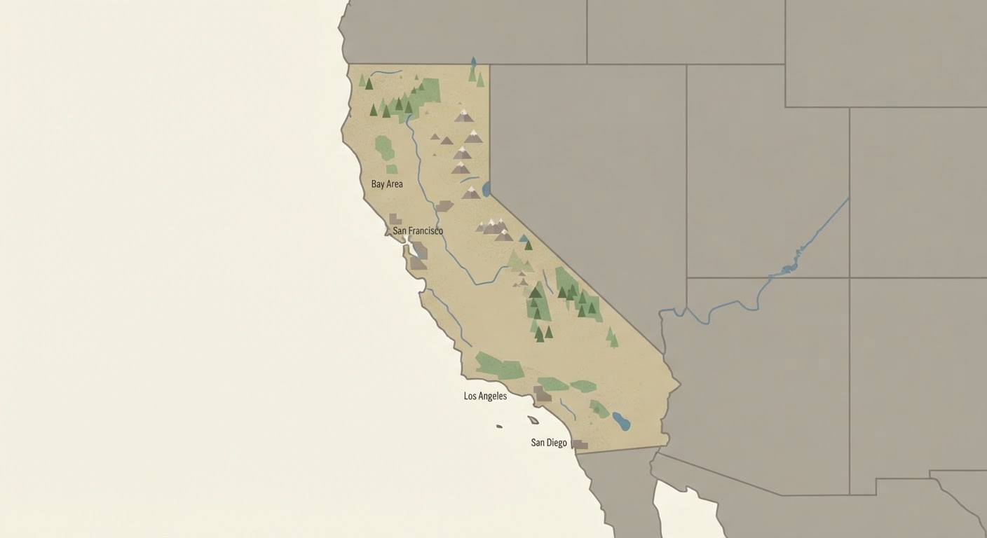 Illustrated map showing the origin of the Miniature American Shepherd
