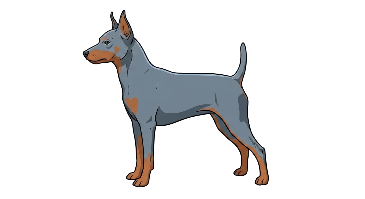 Illustration of a Blue and rust coat