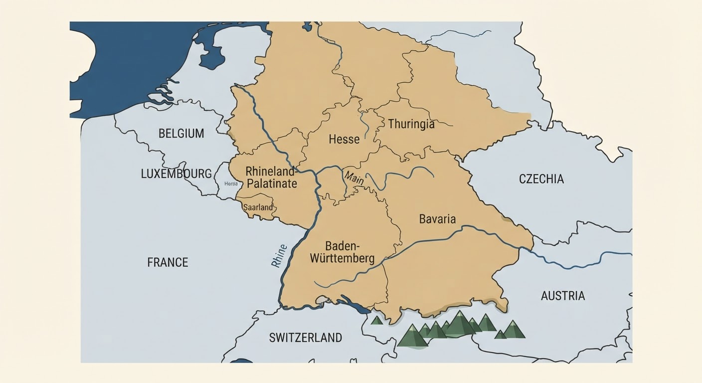 Illustrated map showing the origin of the Miniature Pinscher