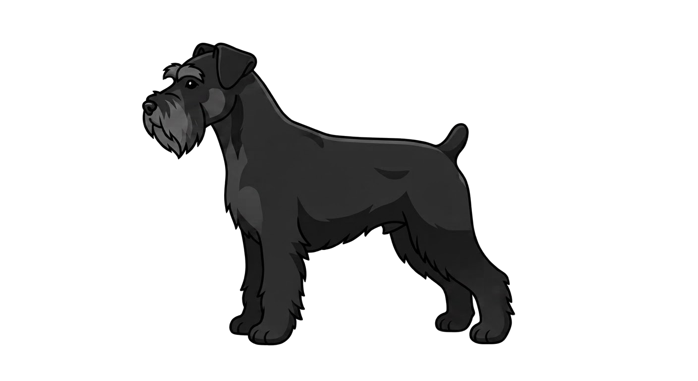Illustration of a Solid black coat