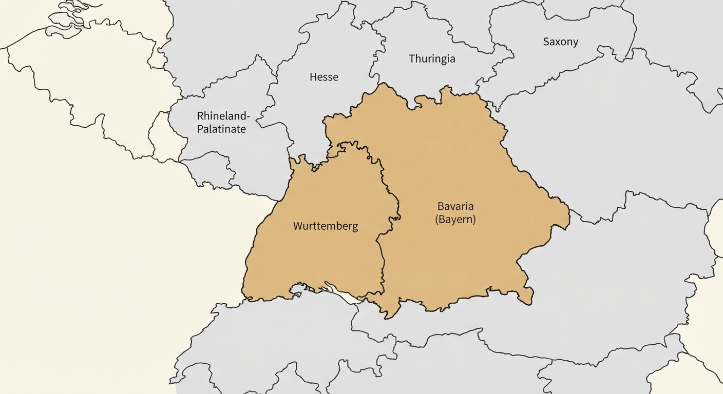 Illustrated map showing the origin of the Miniature Schnauzer