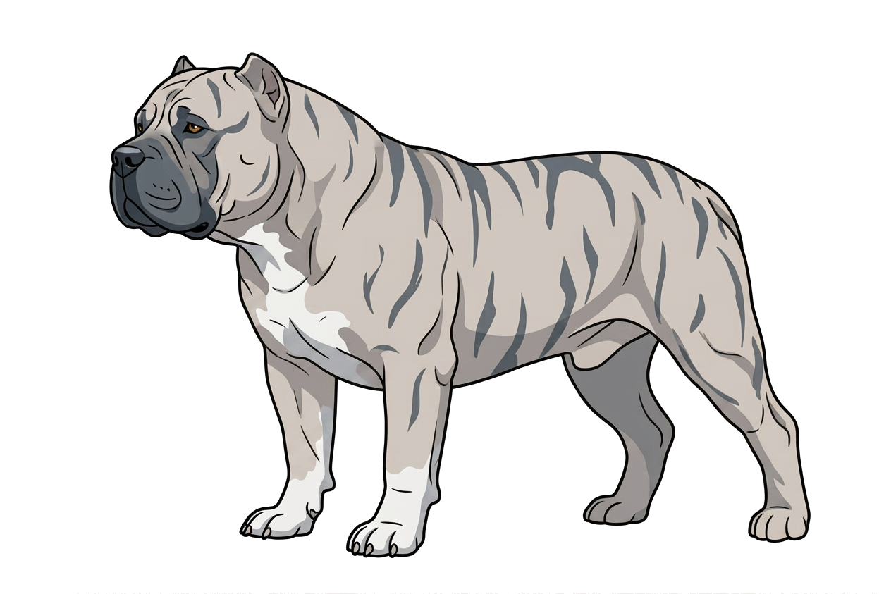 Illustration of a Blue fawn coat