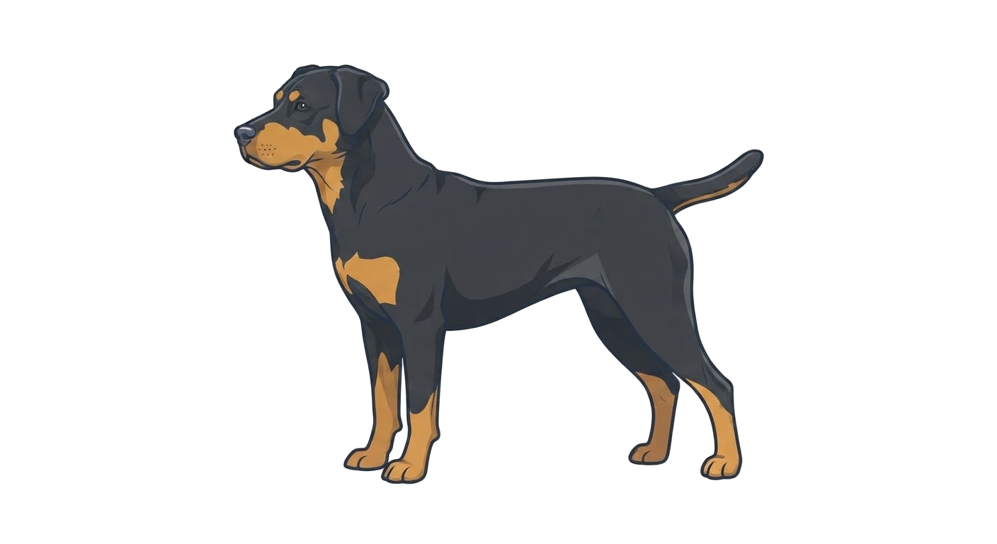Illustration of a Black & Tan coat