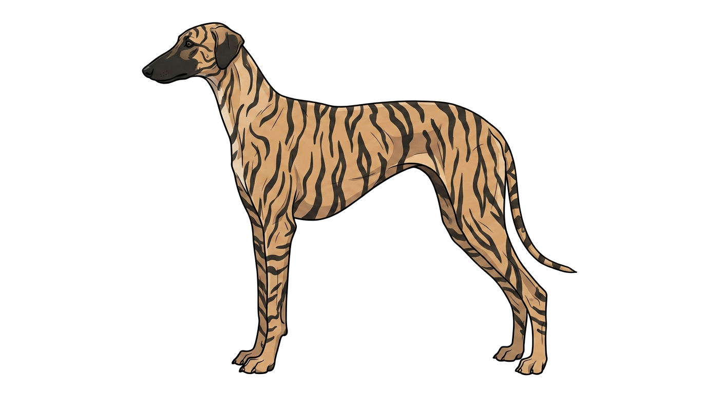 Illustration of a Brindle coat