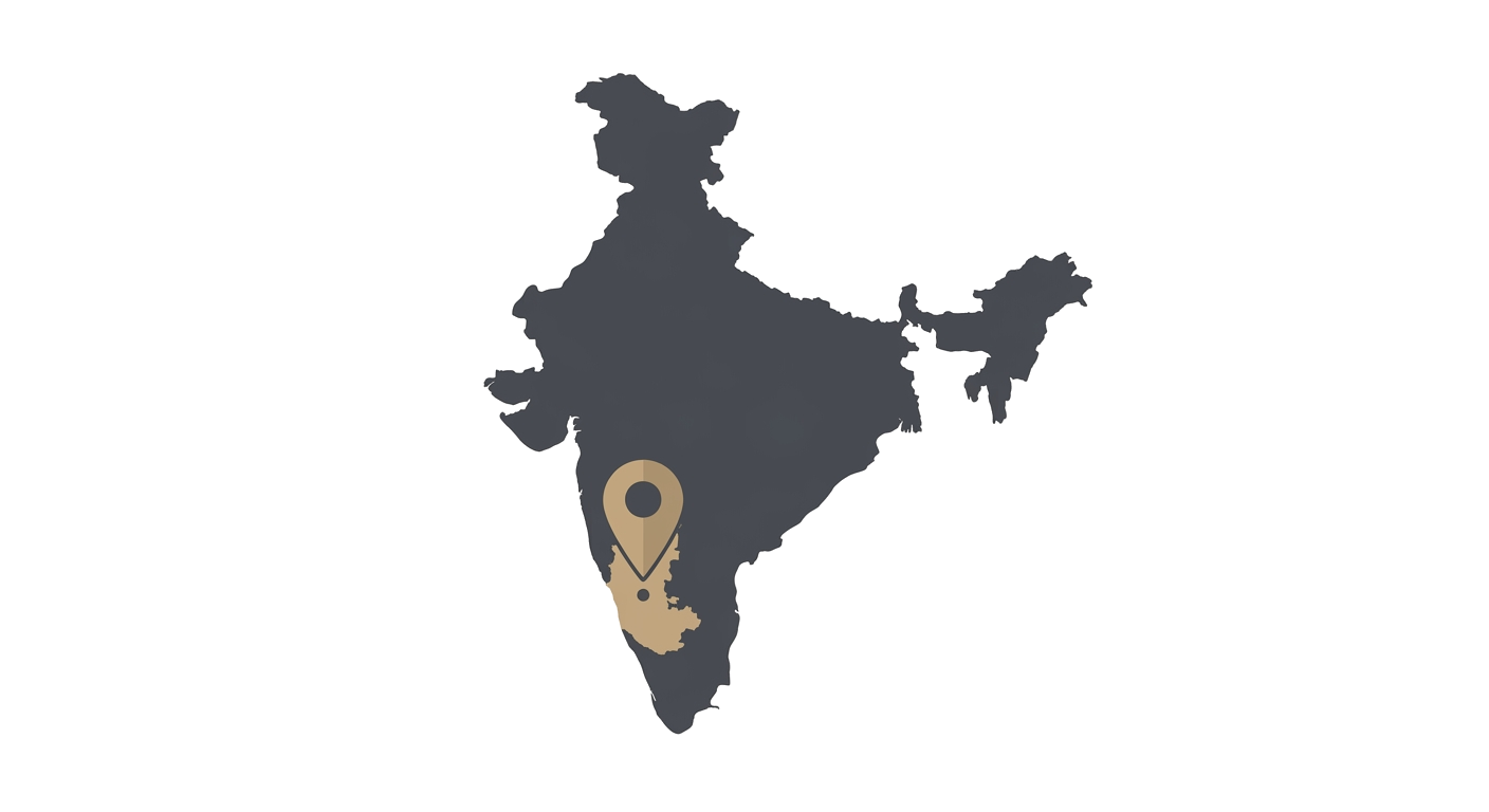 Illustrated map showing the origin of the Mudhol Hound
